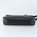 MCM Shoulder Bag Leather Black Gold Auth mr2156-9