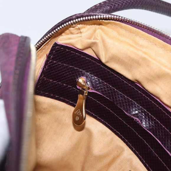 BOTTEGA VENETA Schoudertas Leer Suède Zipangu Goud Goud Auth mr2157
