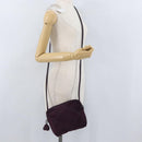 BOTTEGA VENETA Schoudertas Leer Suède Zipangu Goud Goud Auth mr2157-21