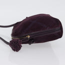 BOTTEGA VENETA Schoudertas Leer Suède Zipangu Goud Goud Auth mr2157-4