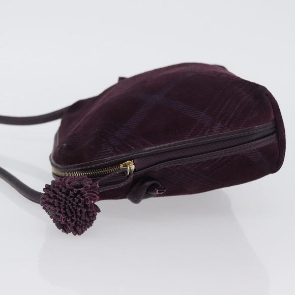 BOTTEGA VENETA Schoudertas Leer Suède Zipangu Goud Goud Auth mr2157