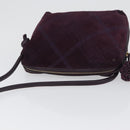 BOTTEGA VENETA Schoudertas Leer Suède Zipangu Goud Goud Auth mr2157-6