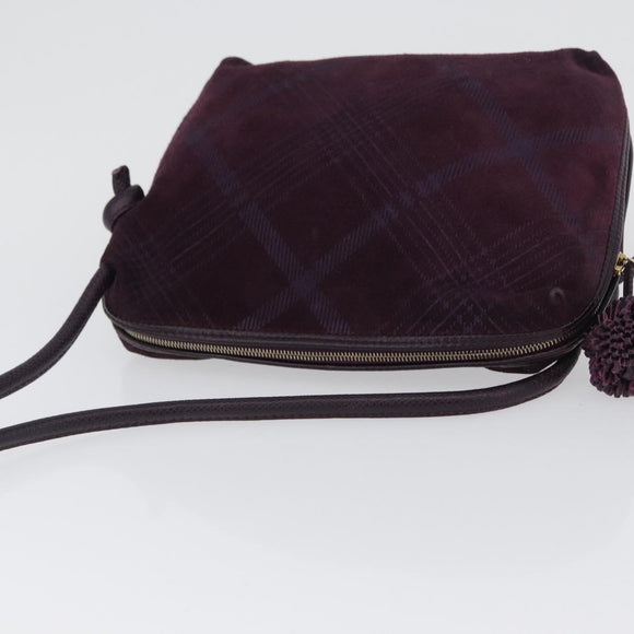 BOTTEGA VENETA Schoudertas Leer Suède Zipangu Goud Goud Auth mr2157