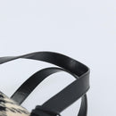 BURBERRY Nova Check Hand Bag Wool Beige Gold Auth mr2159V-8