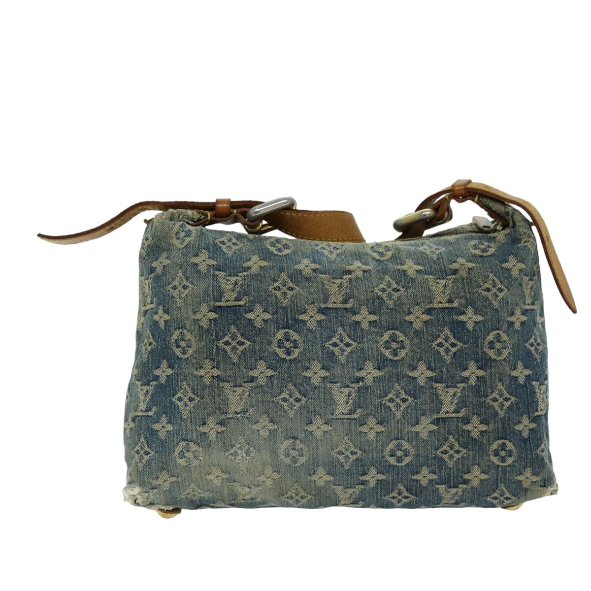 LOUIS VUITTON Monogram denim Buggy PM Shoulder Bag Blue M95049 LV Auth mr216