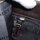 BURBERRY Nova Check Shoulder Bag Canvas Beige Silver Auth mr2160-18