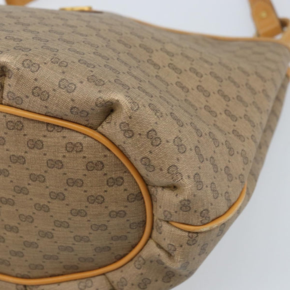 GUCCI Micro GG Supreme Shoulder Bag PVC Beige Gold 001 110 0077 Auth mr2161