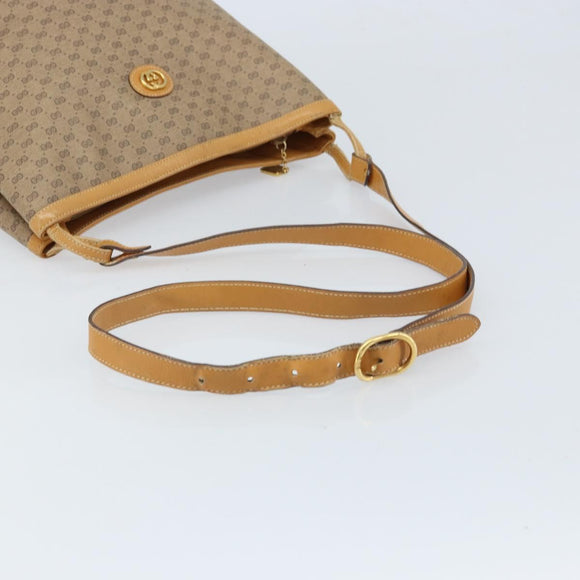 GUCCI Micro GG Supreme Shoulder Bag PVC Beige Gold 001 110 0077 Auth mr2161