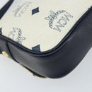 MCM Vicetos Logogram Shoulder Bag PVC Leather White Gold Auth mr2164-13