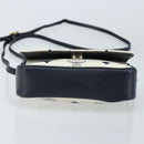 MCM Vicetos Logogram Shoulder Bag PVC Leather White Gold Auth mr2164-9