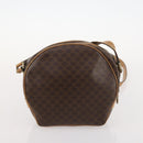 CELINE Macadam Canvas Clutch Bag PVC Leather 2 Set Brown Black Auth mr2165-11
