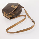 CELINE Macadam Canvas Clutch Bag PVC Leather 2 Set Brown Black Auth mr2165-13