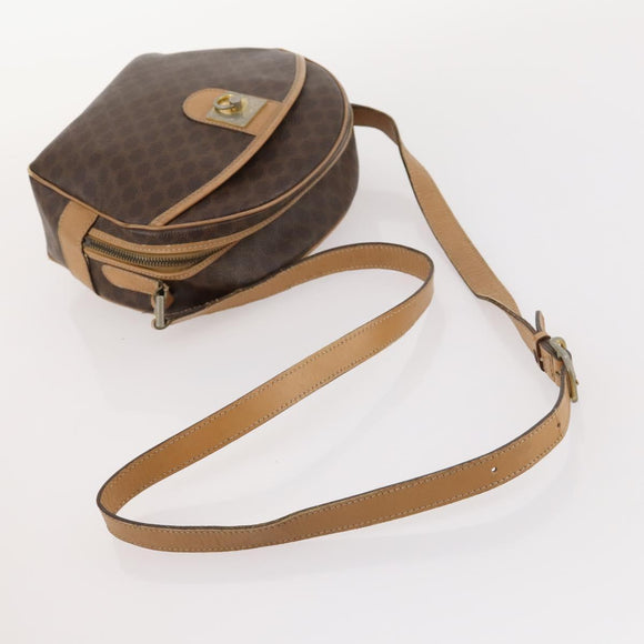 CELINE Macadam Canvas Clutch Bag PVC Leather 2 Set Brown Black Auth mr2165