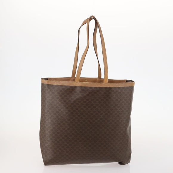 CELINE Macadam Canvas Clutch Bag PVC Leather 2 Set Brown Black Auth mr2165