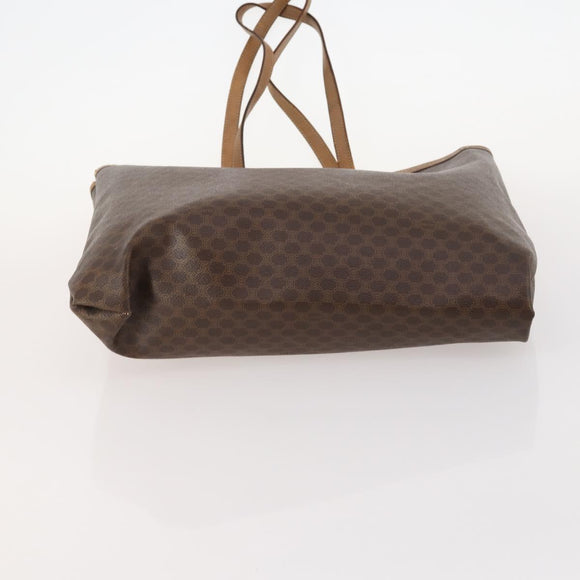 CELINE Macadam Canvas Clutch Bag PVC Leather 2 Set Brown Black Auth mr2165