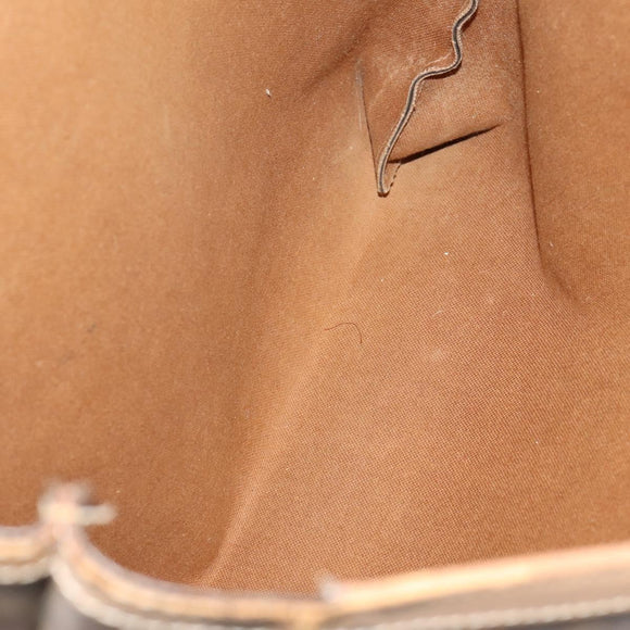 CELINE Macadam Canvas Clutch Bag PVC Leather 2 Set Brown Black Auth mr2165
