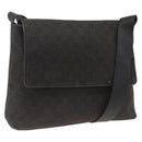 GUCCI GG Canvas Shoulder Bag Black Silver 272351 Auth mr2167-1