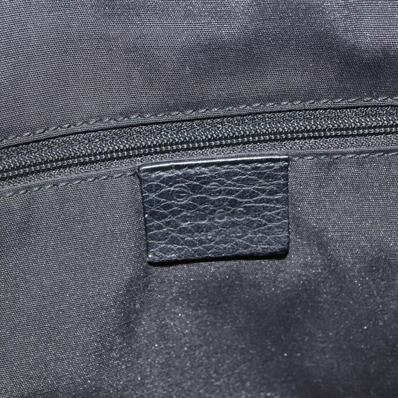 GUCCI GG Canvas Shoulder Bag Black Silver 272351 Auth mr2167