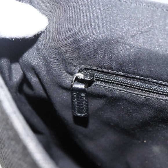 GUCCI GG Canvas Shoulder Bag Black Silver 272351 Auth mr2167