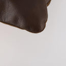 BURBERRY Shoulder Bag Suede Leather Brown Silver Auth mr2170-15