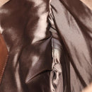 BURBERRY Shoulder Bag Suede Leather Brown Silver Auth mr2170-18