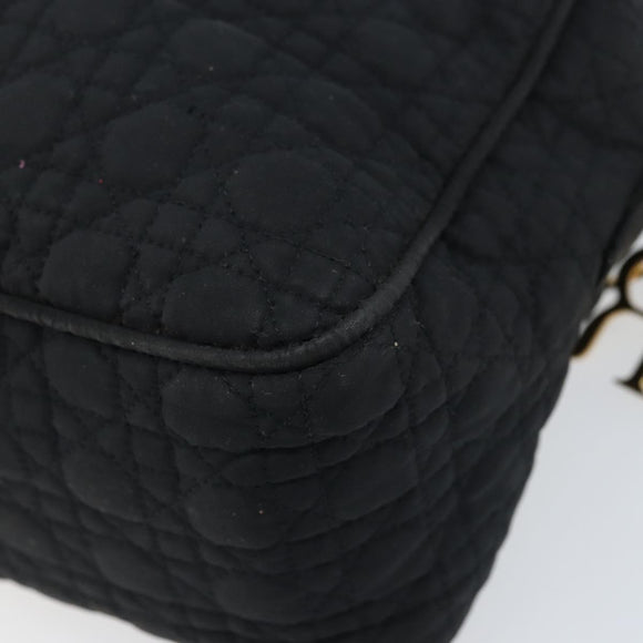 Christian Dior Shoulder Bag Nylon Black Gold Auth mr2173