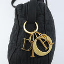 Christian Dior Shoulder Bag Nylon Black Gold Auth mr2173-14