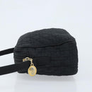 Christian Dior Shoulder Bag Nylon Black Gold Auth mr2173-5