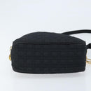 Christian Dior Shoulder Bag Nylon Black Gold Auth mr2173-9