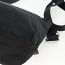 PRADA Umhängetasche Nylon Schwarz Silber Auth mr2174-16