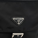 PRADA Umhängetasche Nylon Schwarz Silber Auth mr2174-18