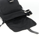 PRADA Umhängetasche Nylon Schwarz Silber Auth mr2174-10