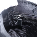 PRADA Umhängetasche Nylon Schwarz Silber Auth mr2174-23