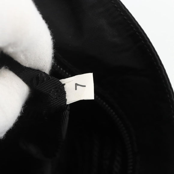 PRADA Umhängetasche Nylon Schwarz Silber Auth mr2174