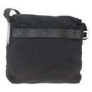 PRADA Umhängetasche Nylon Schwarz Silber Auth mr2174-2