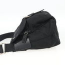 PRADA Umhängetasche Nylon Schwarz Silber Auth mr2174-3