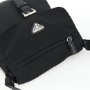 PRADA Umhängetasche Nylon Schwarz Silber Auth mr2174-6
