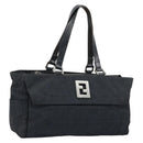 FENDI Zucca Canvas Draagtas Zwart Zilver Auth mr2177-1