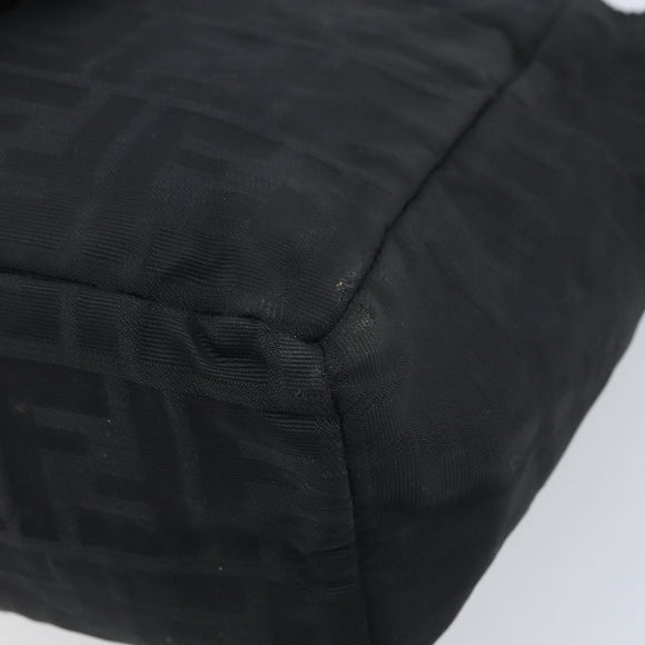 FENDI Zucca Canvas Draagtas Zwart Zilver Auth mr2177