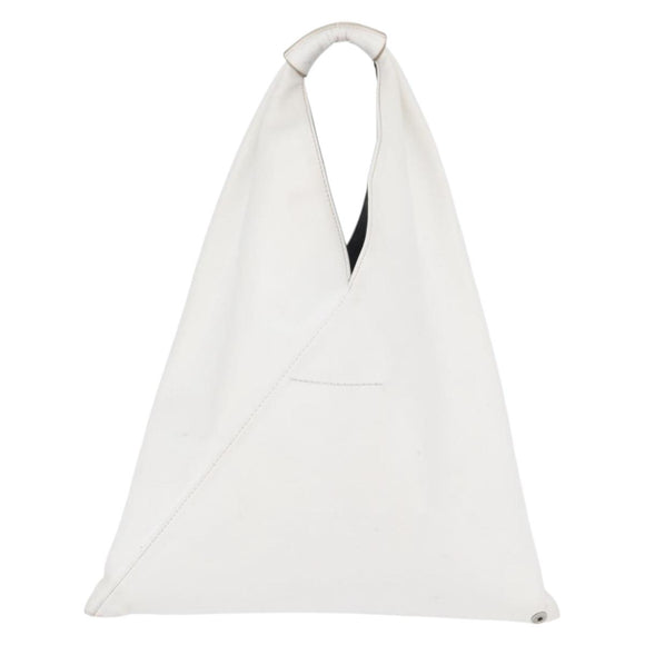 Maison Margiela Hand Bag Leather White Auth mr2179