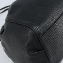 BURBERRY Blue Label Shoulder Bag Leather Black Silver Auth mr2180-16