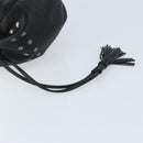 BURBERRY Blue Label Shoulder Bag Leather Black Silver Auth mr2180-8
