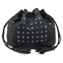 BURBERRY Blue Label Shoulder Bag Leather Black Silver Auth mr2180-13