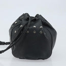 BURBERRY Blue Label Shoulder Bag Leather Black Silver Auth mr2180-3