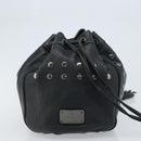 BURBERRY Blue Label Shoulder Bag Leather Black Silver Auth mr2180-4