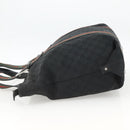 GUCCI GG Canvas Web Sherry Line Tote Bag Black Silver 132898 Auth mr2181-3