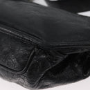 BALENCIAGA Body Bag Leather Black Silver Auth mr2182V-16