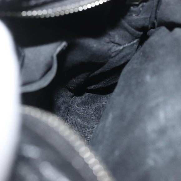 BALENCIAGA Body Bag Leather Black Silver Auth mr2182V