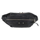 BALENCIAGA Body Bag Leather Black Silver Auth mr2182V-13