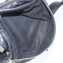 BALENCIAGA Body Bag Leather Black Silver Auth mr2182V-21